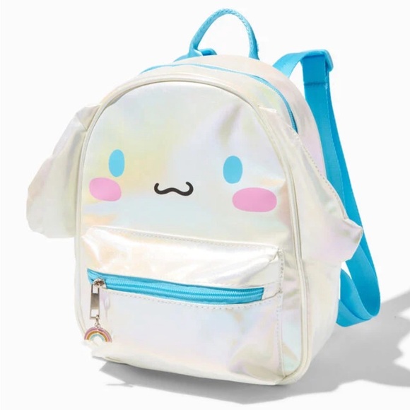 NWT! CINNAMOROLL BACKPACK! SHIMMERY W/ A FREE ADORABLE CINNAMOROLL TOY! - Picture 1 of 6